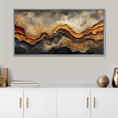 Brun brun beige Lucian I - impression sur toile, art mural moderne