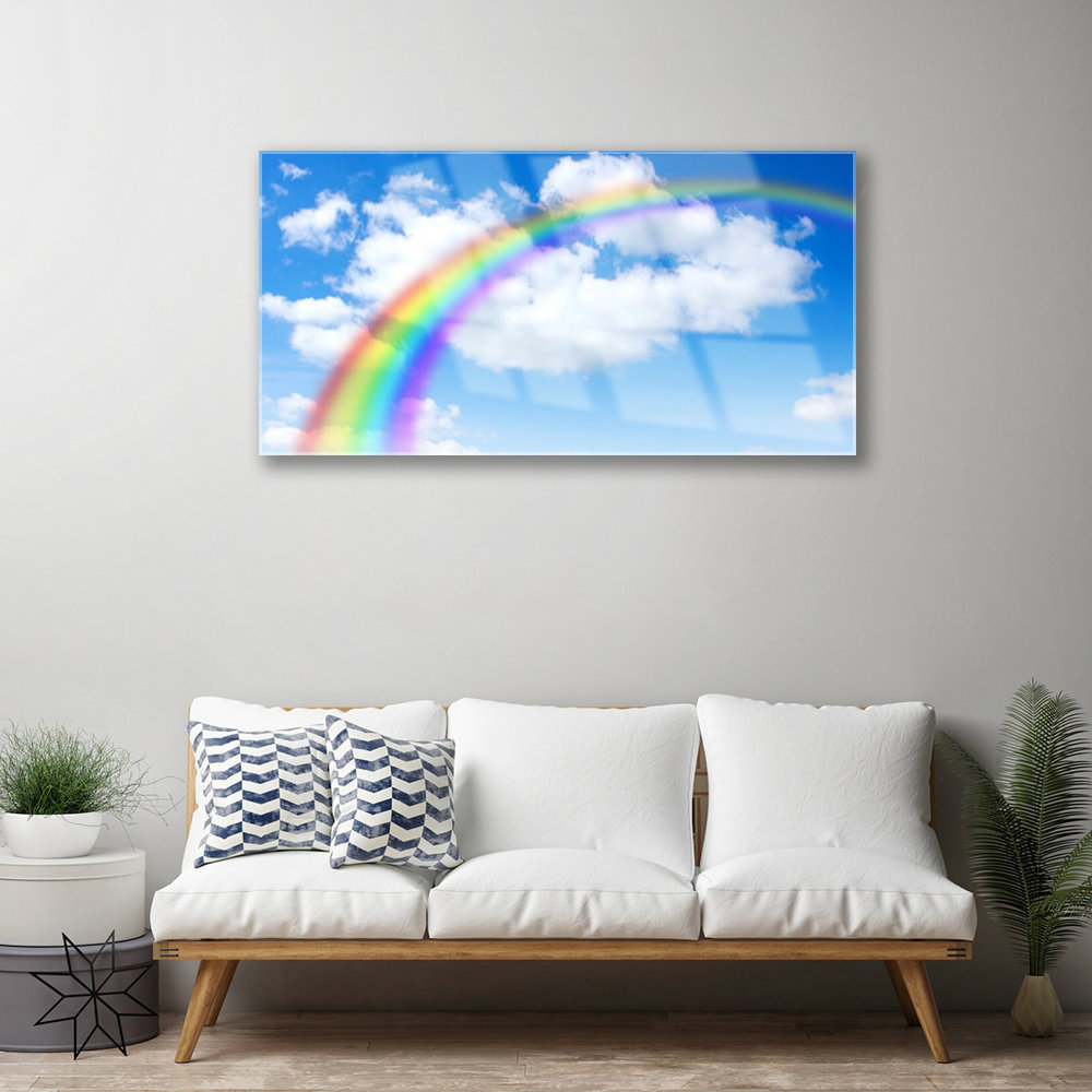 Glasbild Regenbogen Natur