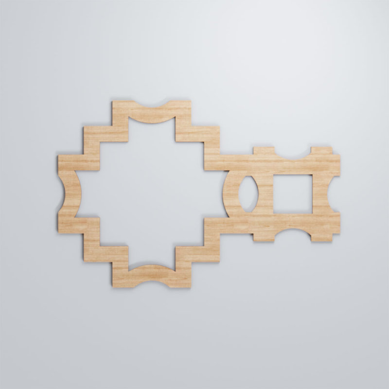 Panneaux muraux en bois Cordova, Aulne, H 7 3/8 po x l 11 1/8 po x P 3/8 po