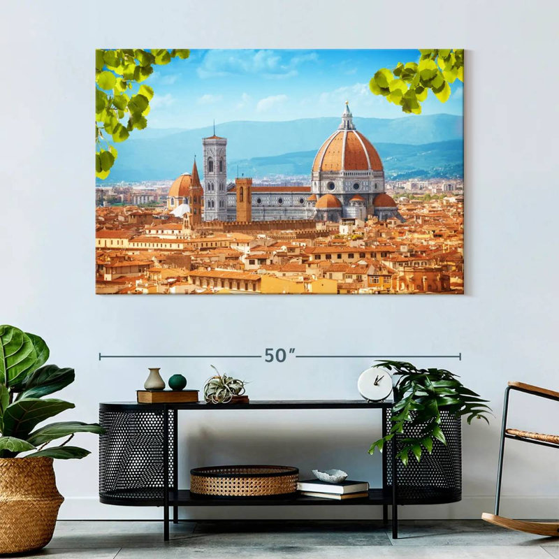 Kavia, pittoresque cathédrale de Florence, H 34 po x l 51 po