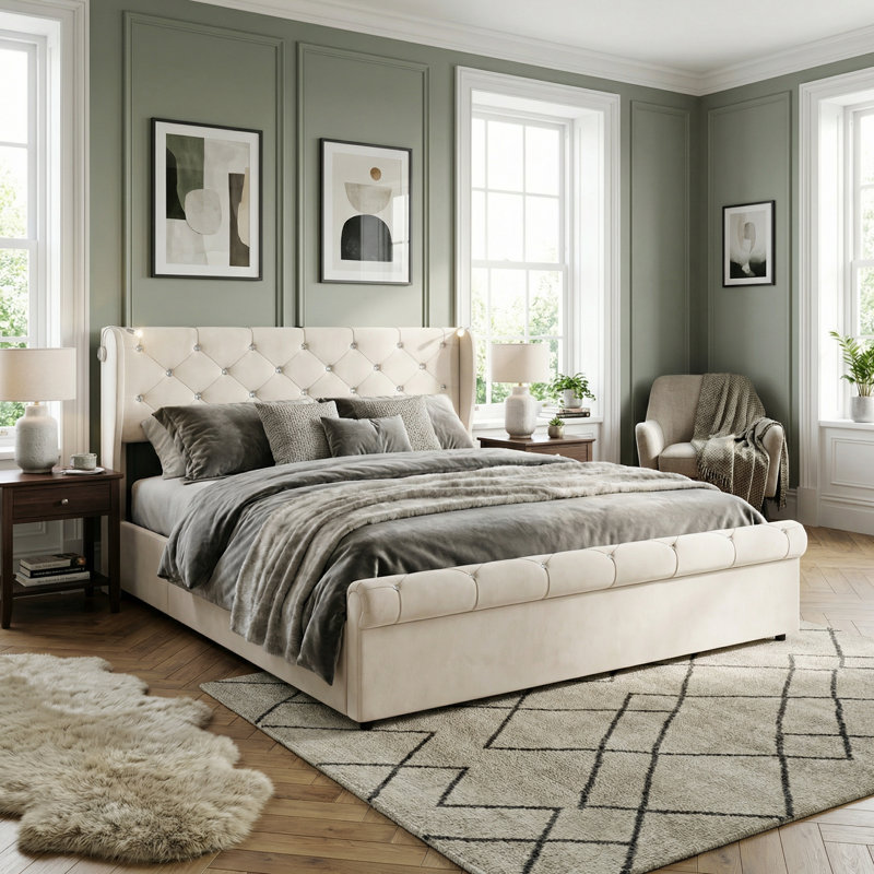 Upholstered Ottoman Storage Bed