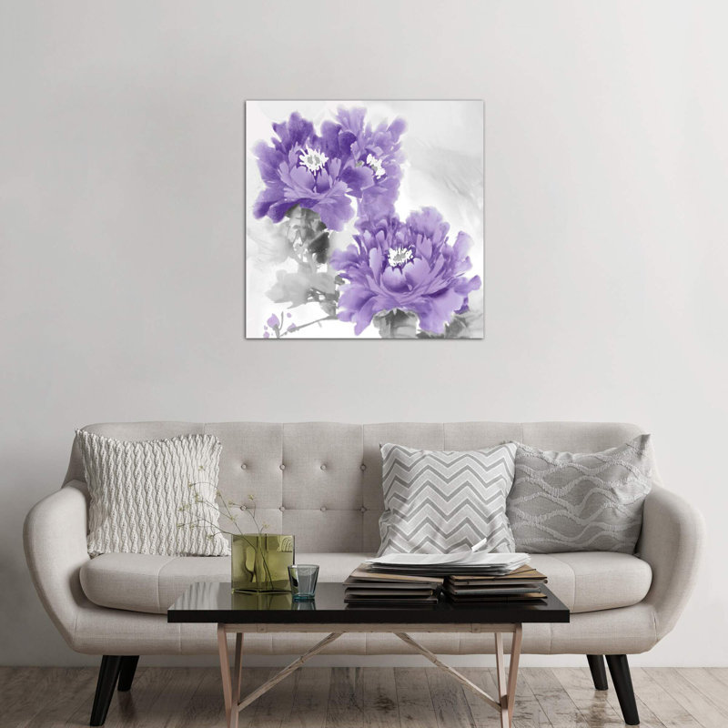 Flower Bloom In Amethyst I by Jesse Stevens - Print on Canvas, 30.48 cm H x 30.48 cm W, Wrapped Canvas