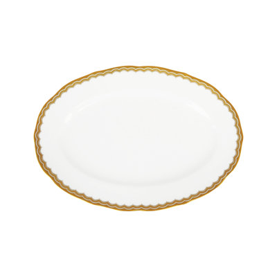 Antique Gold Bone China Platter