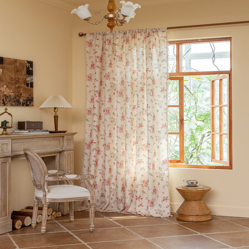 Polyester Exquiste Pattern Print Curtains 2 Panel, 52" W x 63" L