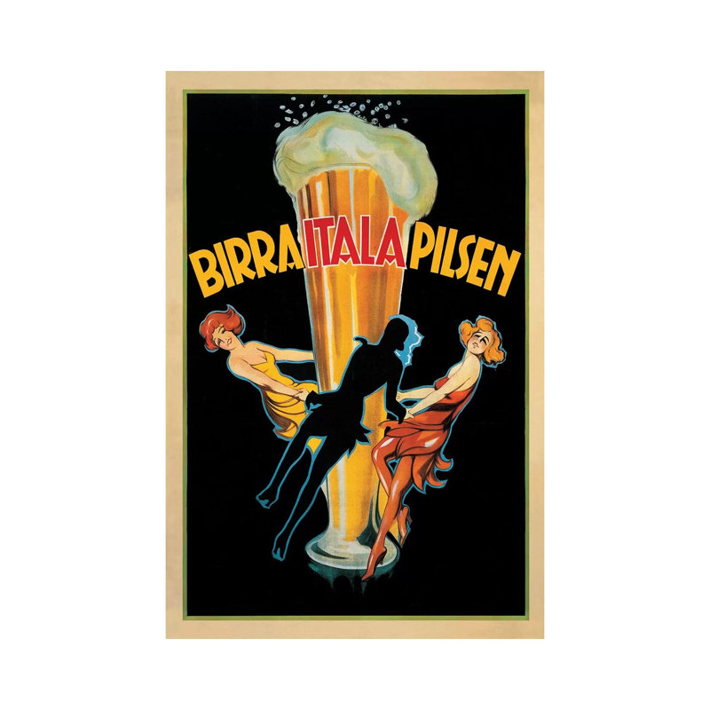 Birra Itala Pilsen, 1920 Ca. by Top Art Portfolio - Wrapped Canvas Print, 20.32 cm H x 30.48 cm W