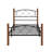 Krishara Hercules Twin Size Solid Wood Posts with Metal Bed Frame-1074754561