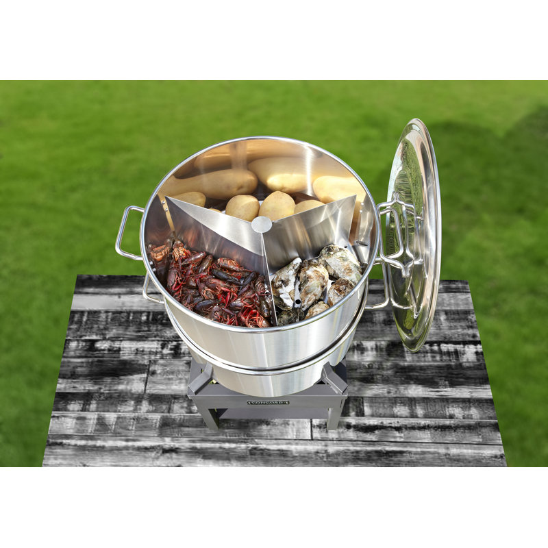 Concord Polished Stainless Steel 40 Quart Stock Pot with Lid