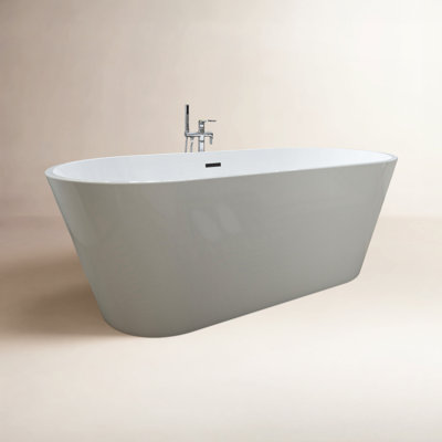 Iris 59" Freestanding Soaking Acrylic Bathtub