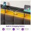 Base de lit rembourrée avec rangement à DEL avec lumières DEL et station de charge, lit plateforme, aucun sommier nécessaire-371199758-372186477