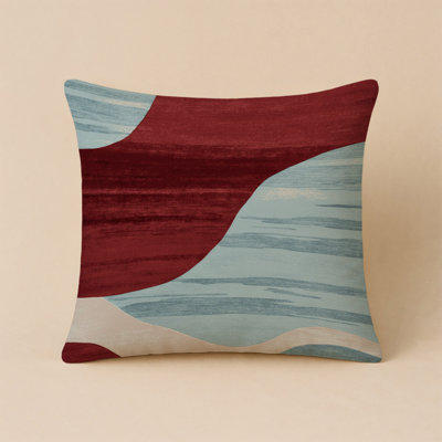 Watercolor Red Indoor and Outdoor Throw Pillow