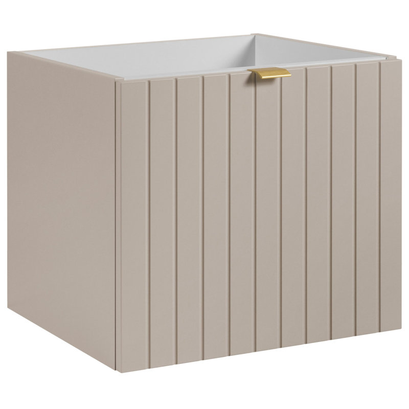 491cm Wall Mounted Single Bathroom Vanity Base Only, Cashmere
