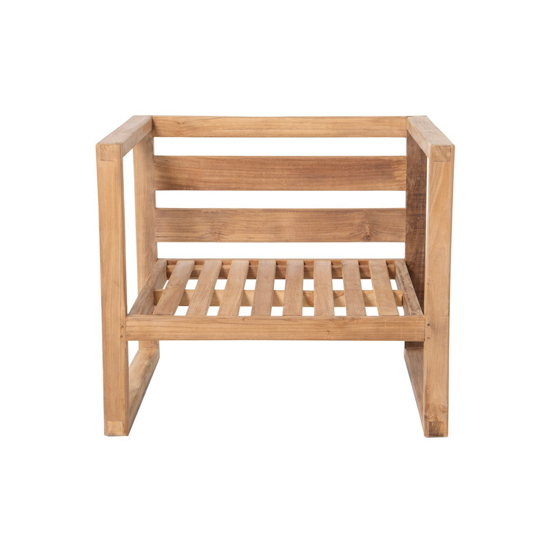Venice Outdoor Teak Lounge Chair, Charcoal