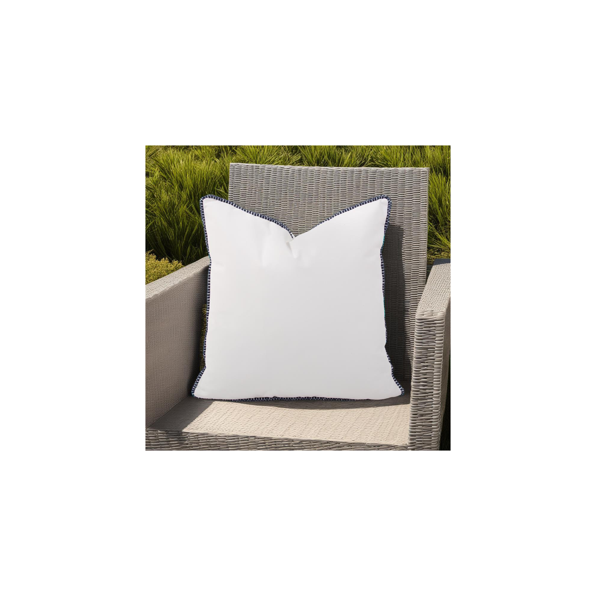 Delijah Sunbrella® Indoor/Outdoor Throw Pillow, Seascape Natural, 20" x 20"