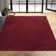 Arbelle Solid Colour Machine Woven Polypropylene Area Rug in Dark Red