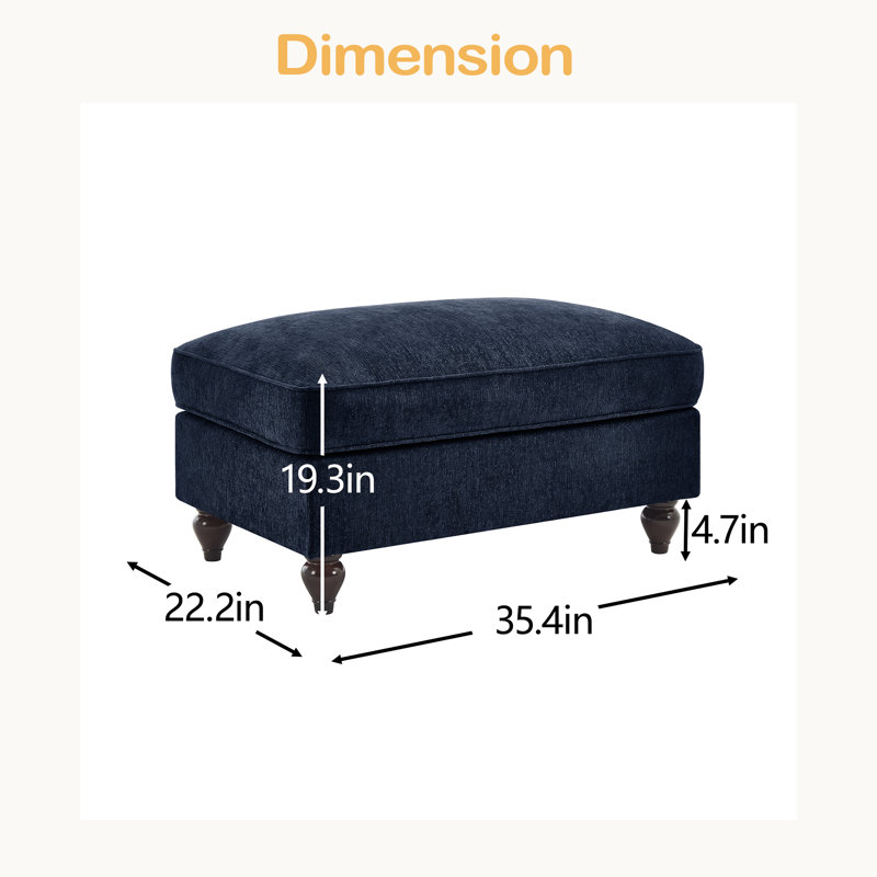 Repose-pieds en chenille, Bleu