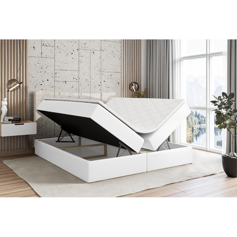 Bed, 180cm W x 200cm L, White