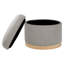 Naka 21.5" Wide Round Storage Ottoman with Storage-58138227-58138224