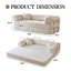Canapé-lit Boneless convertible avec 2 coussins, canapé-lit pliant en velours côtelé, aucun assemblage requis, canapé-lit de salon pour les petits espaces de salon-745116735