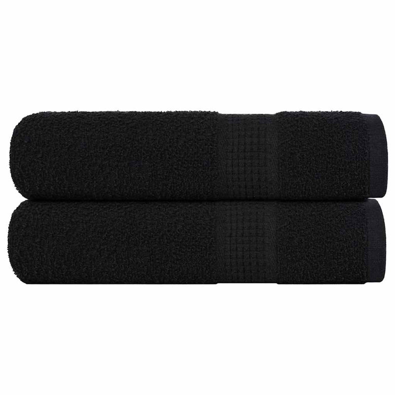 Sawiki 100% Cotton Bath Towels, Black, Bath Towel - 2 Pack