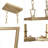 6-Light Gold Kitchen Island Linear Pendant