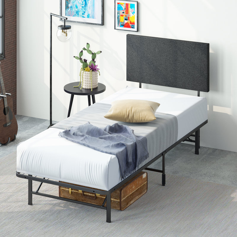 Francella Upholstered Metal Platform Bed, Twin