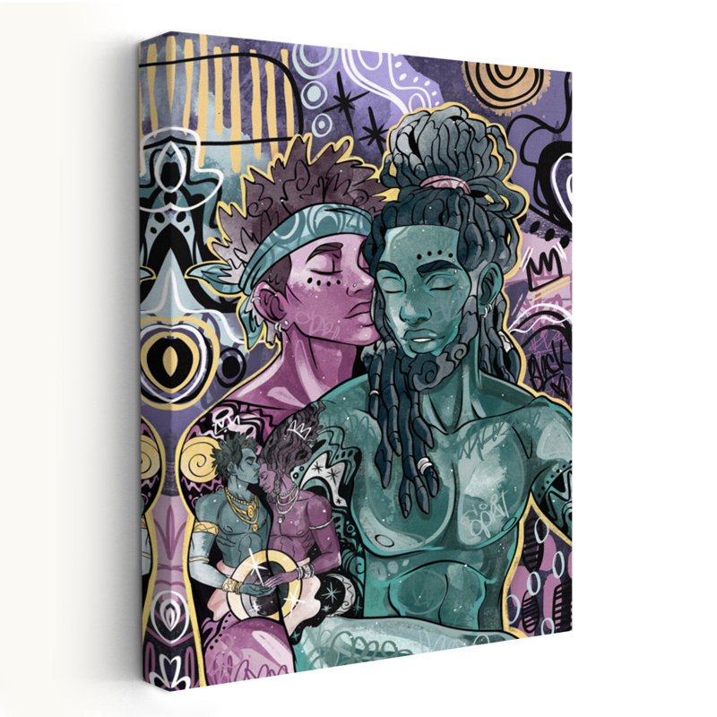 Vraie richesse - Art figuratif multicentrique, H 36 po x l 24 po