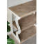 Console 64,2 x 16,5 x 33,5 po à trois niveaux en bois avec motifs découpés