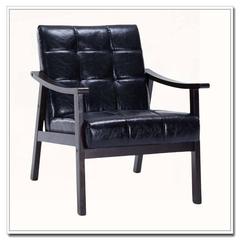 Chaise avec accoudoirs et dossier haut