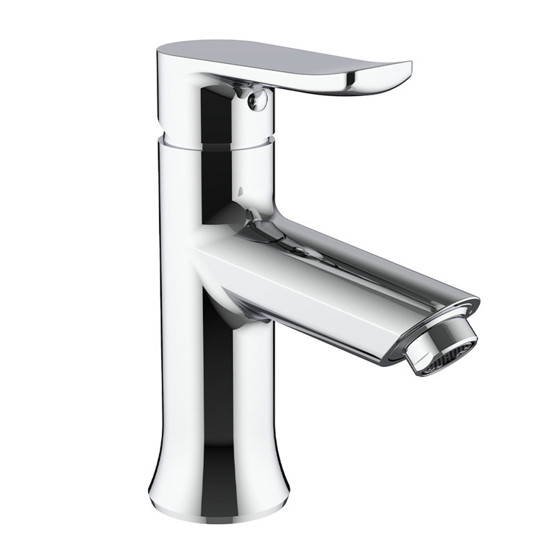 Robinet de salle de bain à un trou, Chrome poli
