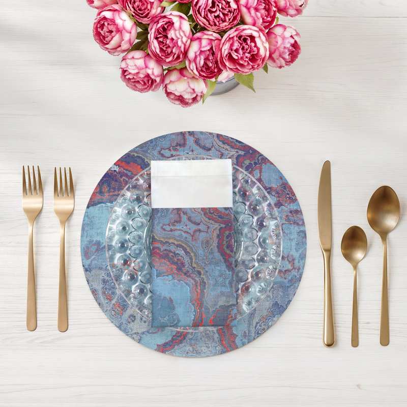 Agate Cotton Sateen Dinner Napkins, Lava