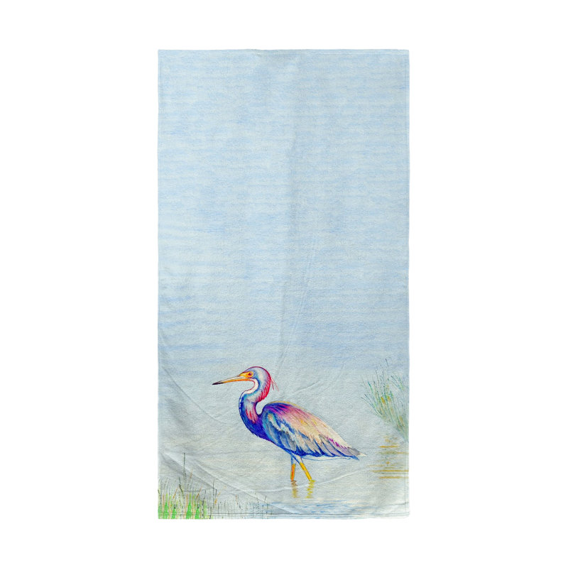 Serviette de plage héron à trois couleurs Roslindale