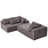 Modern Upholstered Boneless Sectional Sofa Couch Set, Modular L Shaped Sectional Living Room Sofa Set with 6 Pillows, Free Combination Sofa Couch for Living Room, Bedroom-761997191-767926629