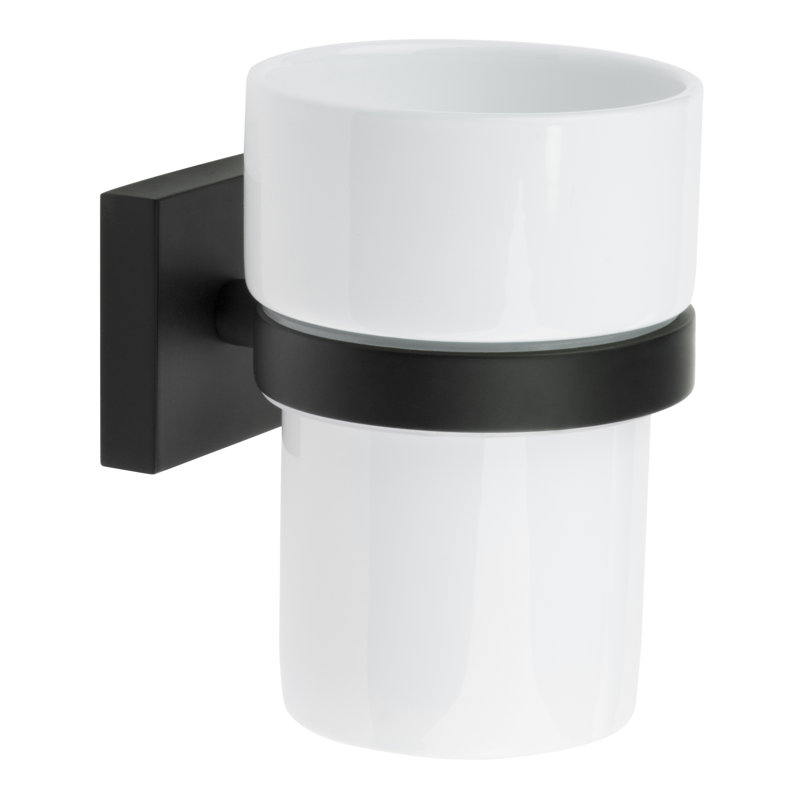 Verre Witherspoon et porte-verre, Noir mat