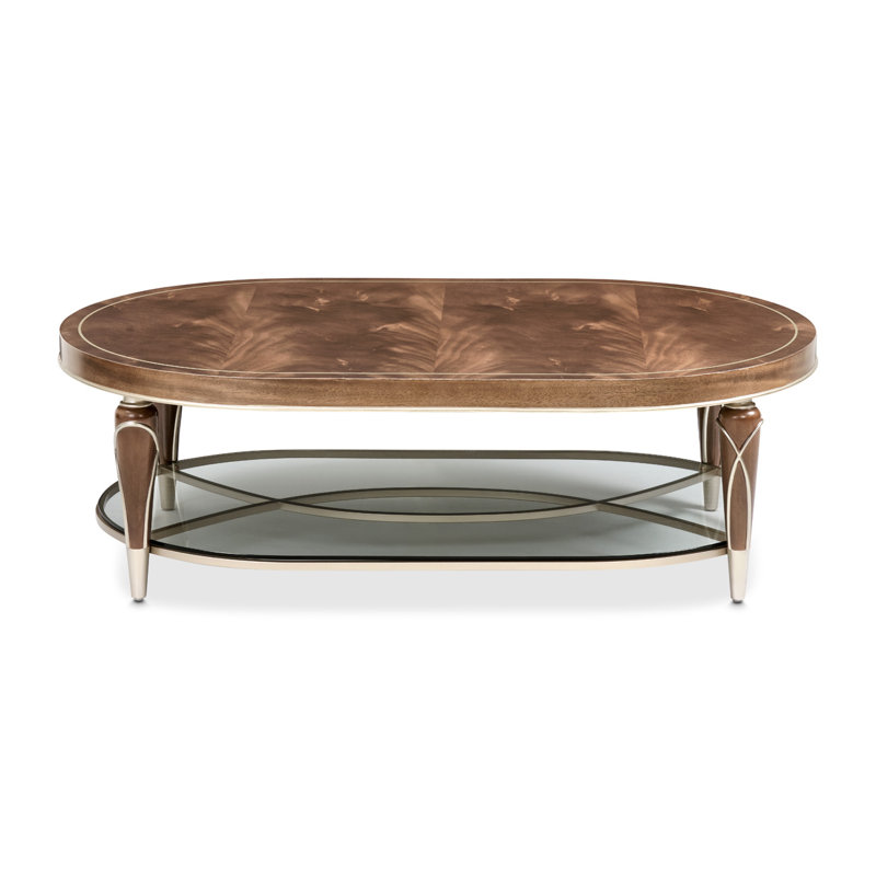 Villa Cherie Oval Cocktail Table - Hazelnut