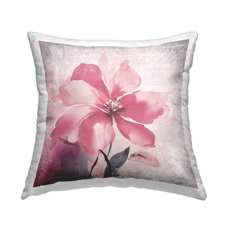 Coussin décoratif en polyester floral