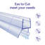 ELEGANT 36"L Shower Door Bottom Seal Strips,Drip Rail Sweep, Suitable for 1/2" Glass,1 Pack 2 Pieces-105590043