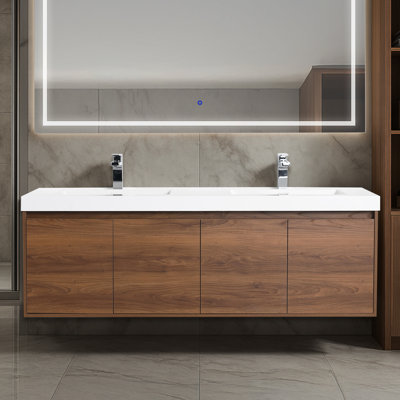 Ensemble de meuble-lavabo mural double 60 po Bern