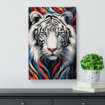 Tiger Op No.3 - Wrapped Canvas Print