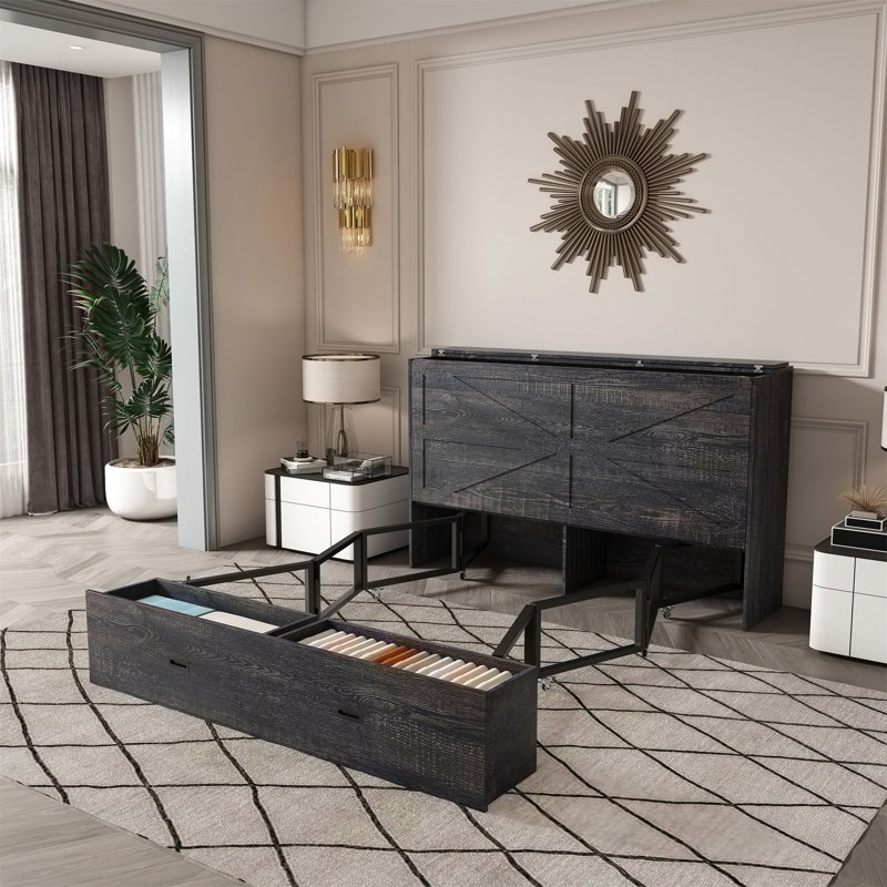 Lit escamotable avec tiroirs et armoire de chargement Murphy