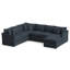 Canapé modulaire en U à 3 pièces de 6 pièces 119 po Cecelia-1591294658-1591295272