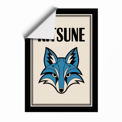 Kitsune Spirit Art Deco - Framed Print
