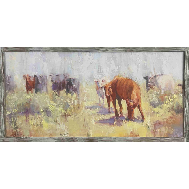 " Rustic Elegance Herd Cattle ", 20" H x 40" W x 1.5" D