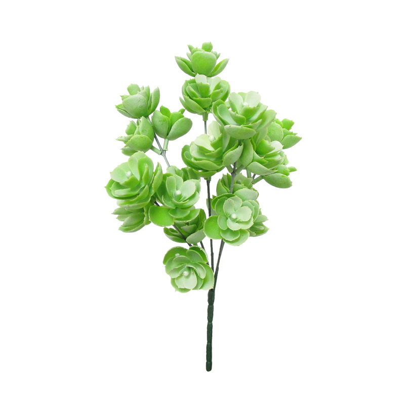 Plante succulente artificielle 12 "Echeveria Lotus, Vert pâle givré