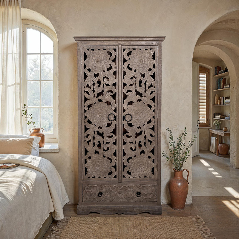 Armoire sculptée à la menthe replica, Gris fumée