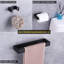 Ensemble de salle de bain durable en acier inoxydable noir mat, fixation murale-100542748