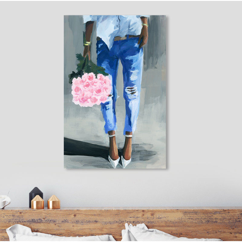 «Me and My Bouquet», reproduction d'impression, H 15 po x l 10 po, Toile tendue
