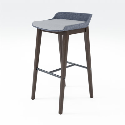 Della Upholstered Counter Stool with Solid Wood Frame