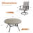 6-Person Round Patio Dining Set With  360° Swivel PVC-Coated Polyester Chairs-810698372