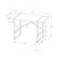 Bureau en stratifié blanc pour télétravail - 124 cm (49 po) avec pieds en métal noir et configuration d'ordinateur polyvalente. Longueur : 122 cm (48 po). Style contemporain.-980222402-980222401