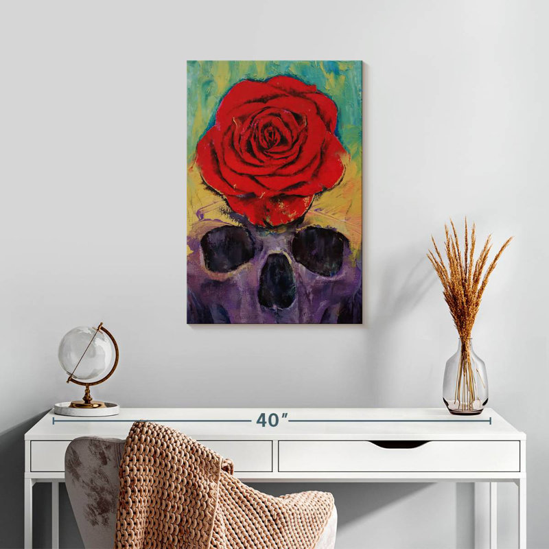 Hitzel Skull Rose, 24" H x 16" W